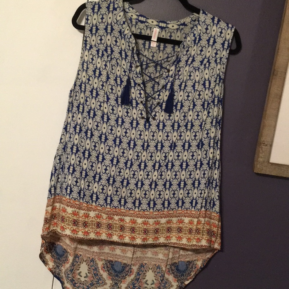 Xhilaration xl sleeveless bohemian top